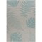 Homeroots 5 x 7 ft. Teal Fern Leaves Indoor & Outdoor Area Rug 396107 - alternate 1